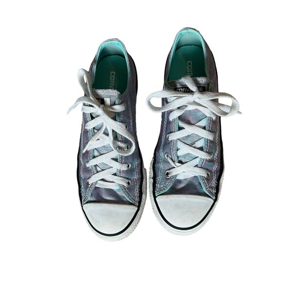 Converse Chuck Taylor All Star Girls Pink Blue Lace Up Round Toe Sneakers Size 3 - Picture 2 of 10